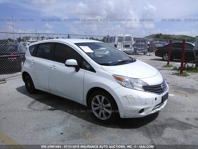 3N1CE2CP6EL386858 - 2014 NISSAN VERSA NOTE S/S PLUS/SV/SL WHITE photo 1