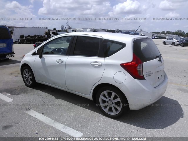 3N1CE2CP6EL386858 - 2014 NISSAN VERSA NOTE S/S PLUS/SV/SL WHITE photo 3