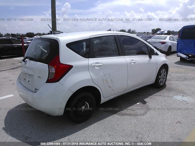 3N1CE2CP6EL386858 - 2014 NISSAN VERSA NOTE S/S PLUS/SV/SL WHITE photo 4