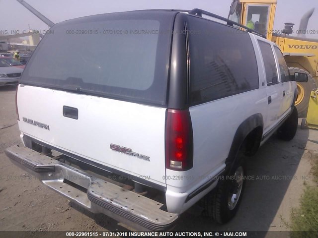 1GKGK26N8PJ717987 - 1993 GMC SUBURBAN K2500 WHITE photo 4