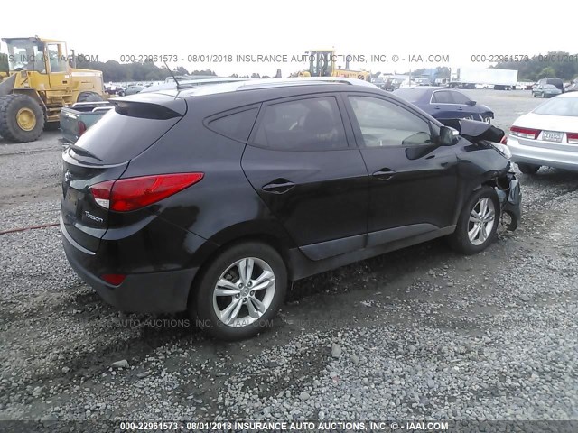 KM8JU3AC6DU706998 - 2013 HYUNDAI TUCSON GLS/LIMITED BLACK photo 4