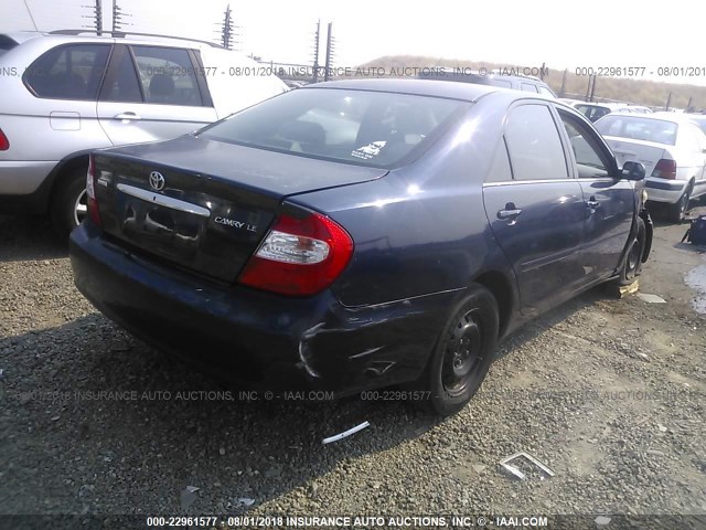4T1BE32K34U336648 - 2004 TOYOTA CAMRY LE/XLE/SE Mavi foto 4