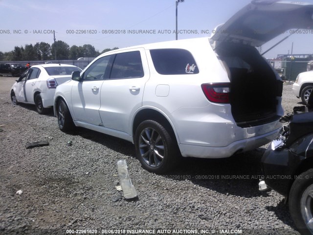 1C4RDJAG3FC169773 - 2015 DODGE DURANGO SXT WHITE photo 3