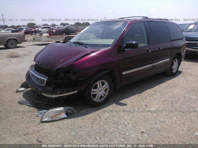 2FMZA52431BB50620 - 2001 FORD WINDSTAR SE RED photo 2