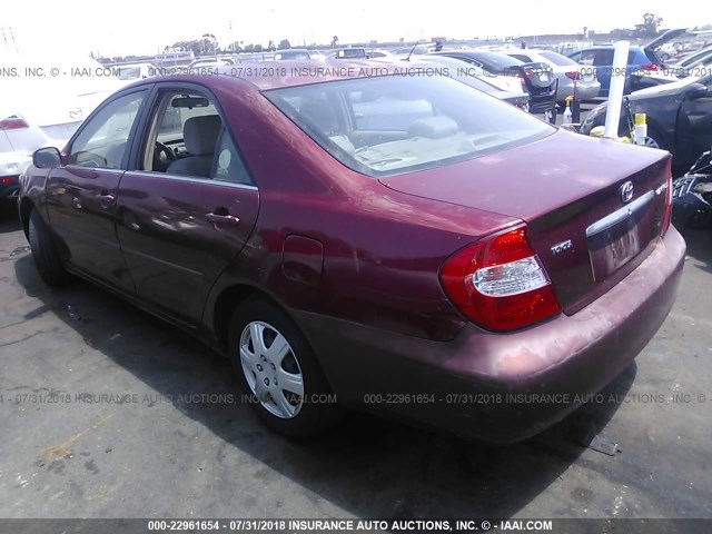 4T1BE32K13U179622 - 2003 TOYOTA CAMRY LE/XLE/SE Bordo foto 3