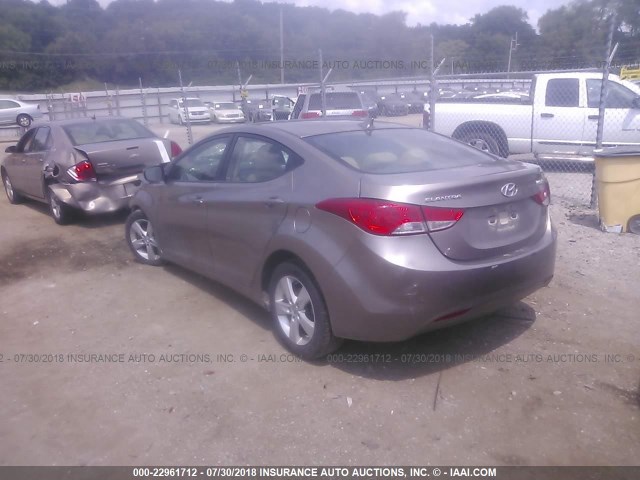 5NPDH4AE2DH305391 - 2013 HYUNDAI ELANTRA GLS/LIMITED BROWN photo 3