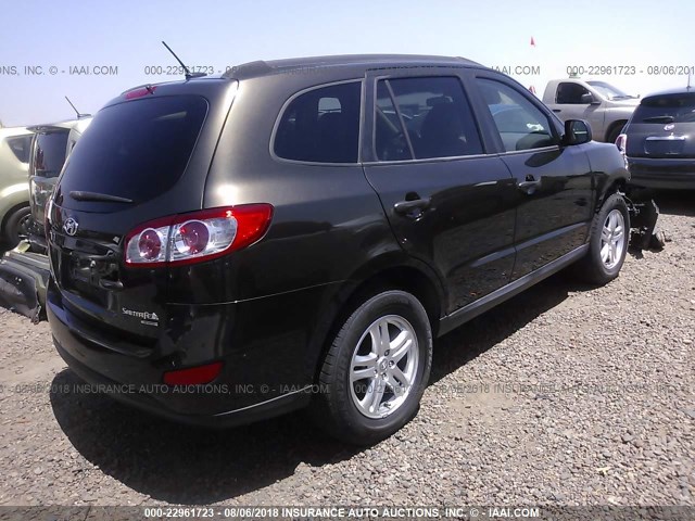 5XYZGDAB9BG055649 - 2011 HYUNDAI SANTA FE GLS BLACK photo 4