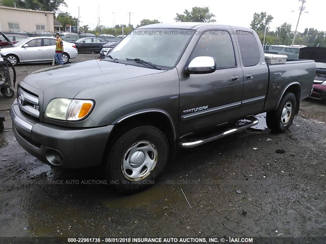 5TBRT34103S435209 - 2003 TOYOTA TUNDRA ACCESS CAB SR5 GRAY photo 2