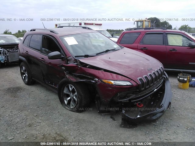 1C4PJMBS9FW557531 - 2015 JEEP CHEROKEE TRAILHAWK RED photo 1