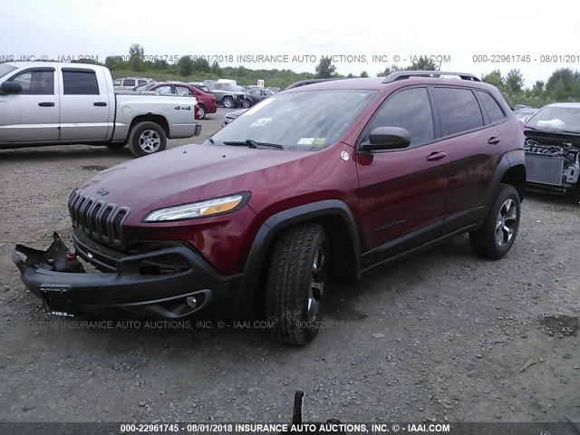 1C4PJMBS9FW557531 - 2015 JEEP CHEROKEE TRAILHAWK 红色 照片 2