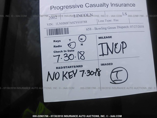 1LNHM87A92Y610788 - 2002 LINCOLN LS 黑色 照片 7