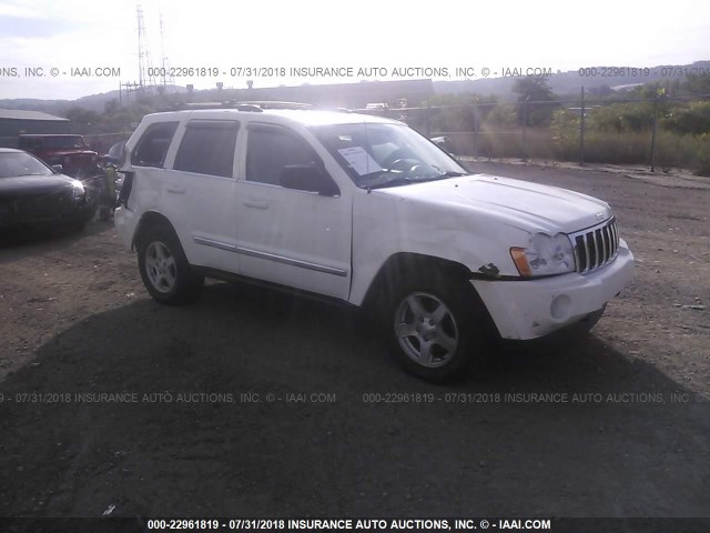 1J4HR58N15C573401 - 2005 JEEP GRAND CHEROKEE LIMITED WHITE photo 1