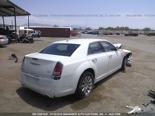 2C3CCACG7CH236524 - 2012 CHRYSLER 300 LIMITED WHITE photo 4