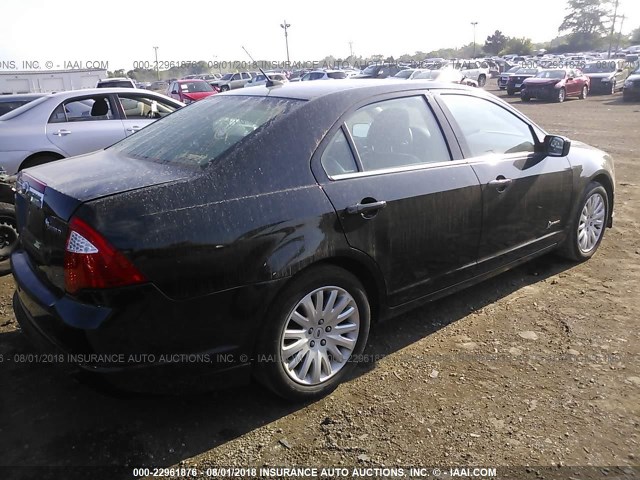 3FADP0L38AR150951 - 2010 FORD FUSION HYBRID BLACK photo 4