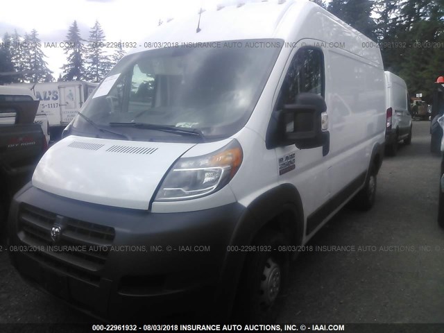 3C6TRVCG4GE128954 - 2016 RAM PROMASTER 2500 2500 HIGH WHITE photo 2