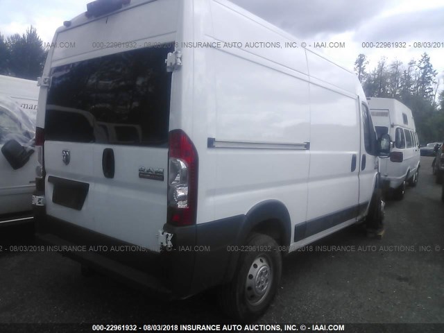 3C6TRVCG4GE128954 - 2016 RAM PROMASTER 2500 2500 HIGH WHITE photo 4