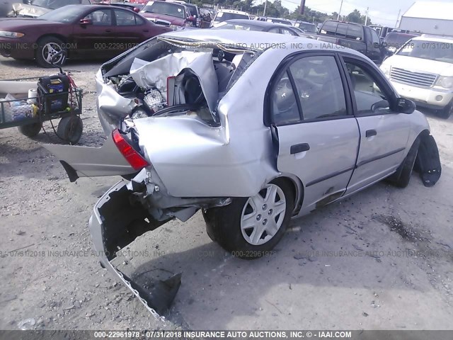 2HGES16395H566167 - 2005 HONDA CIVIC DX VP SILVER photo 4