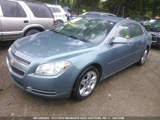 1G1ZH57BX9F212850 - 2009 CHEVROLET MALIBU 1LT 青色 照片 2