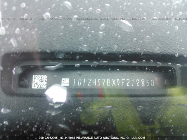 1G1ZH57BX9F212850 - 2009 CHEVROLET MALIBU 1LT 青色 照片 9