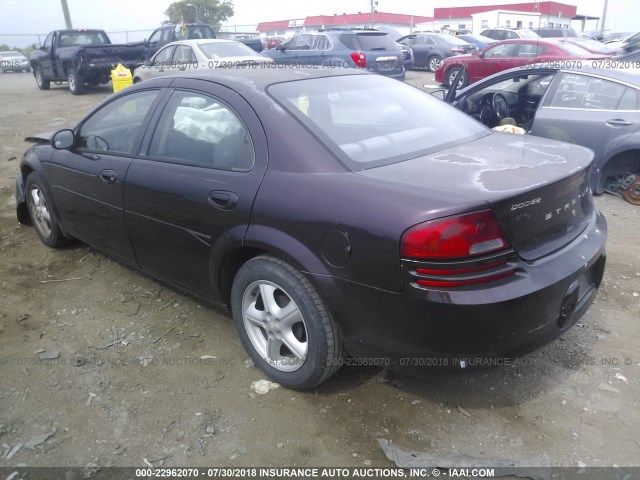 1B3EL46X44N151054 - 2004 DODGE STRATUS SXT MAROON photo 3