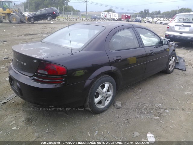 1B3EL46X44N151054 - 2004 DODGE STRATUS SXT MAROON photo 4