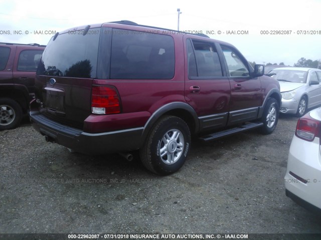 1FMFU15LX4LA40500 - 2004 FORD EXPEDITION XLT RED photo 4