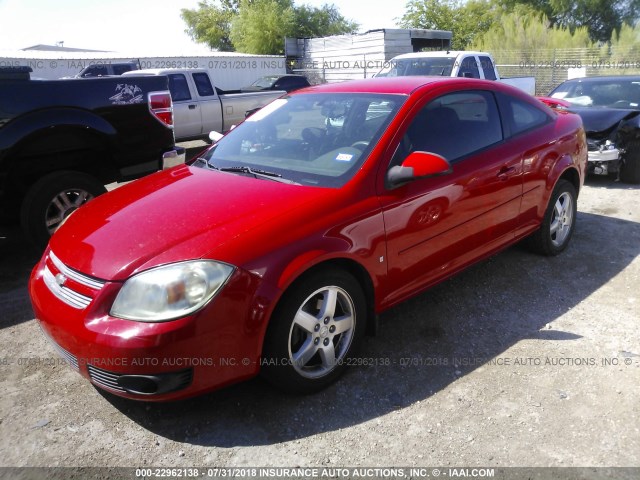 1G1AL18F487160324 - 2008 CHEVROLET COBALT LT RED photo 2