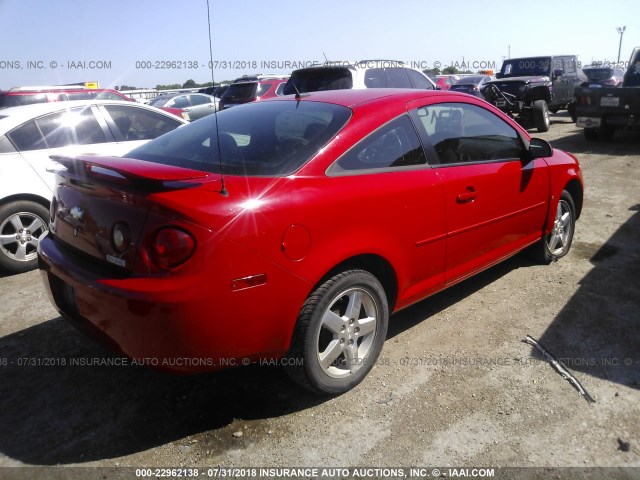 1G1AL18F487160324 - 2008 CHEVROLET COBALT LT RED photo 4
