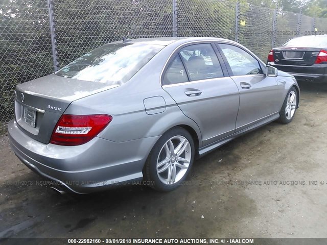 WDDGF8BB6CR192993 - 2012 MERCEDES-BENZ C 300 4MATIC SILVER photo 4