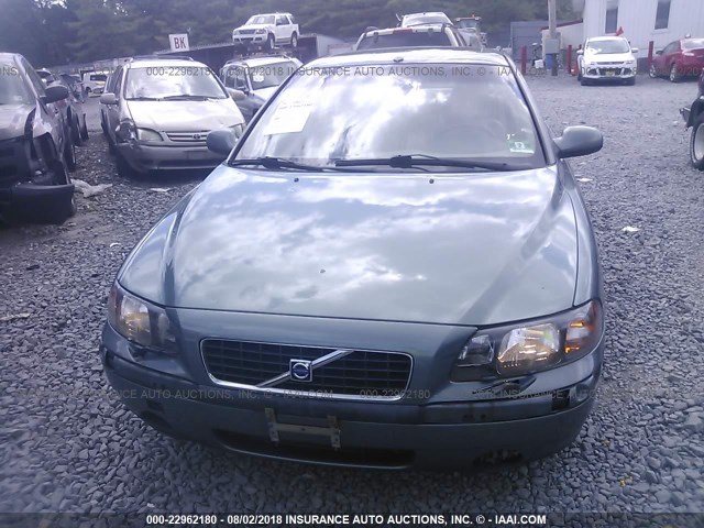 YV1RS58D622159015 - 2002 VOLVO S60 2.4T GREEN photo 6