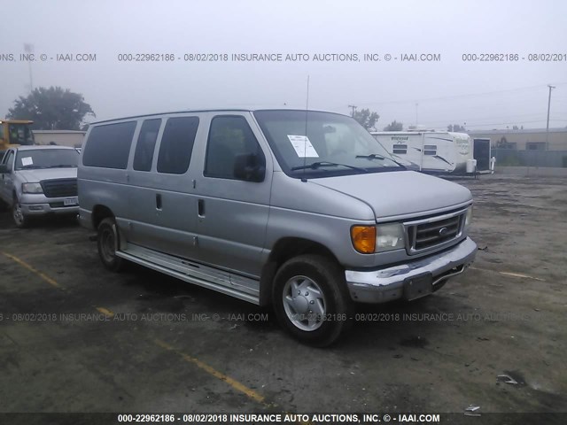 1FBNE31L86DA61362 - 2006 FORD ECONOLINE E350 SUPER DUTY WAGON SILVER photo 1