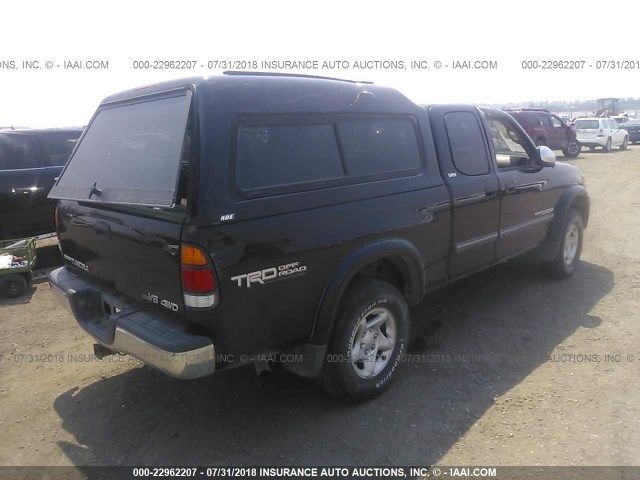 5TBBT44143S403922 - 2003 TOYOTA TUNDRA ACCESS CAB SR5 BLACK photo 4