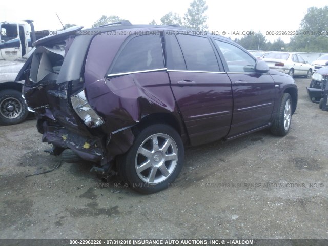 2A8GM68X48R653562 - 2008 CHRYSLER PACIFICA TOURING MAROON photo 4