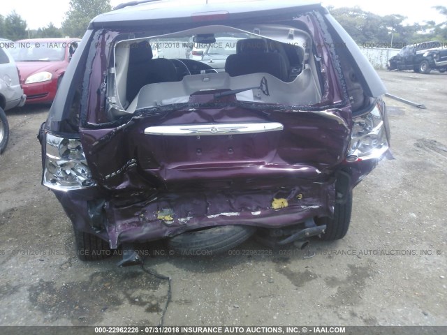 2A8GM68X48R653562 - 2008 CHRYSLER PACIFICA TOURING MAROON photo 6