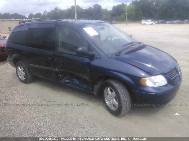 1D4GP24RX6B707184 - 2006 DODGE GRAND CARAVAN SE BLUE photo 1