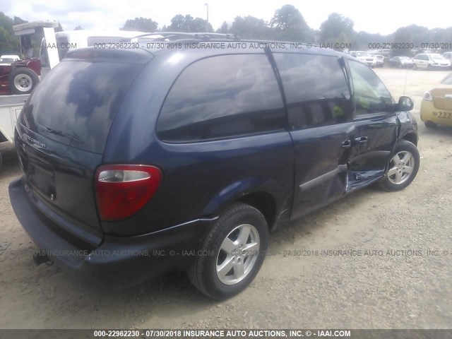 1D4GP24RX6B707184 - 2006 DODGE GRAND CARAVAN SE BLUE photo 4