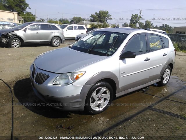 5Y2SL65818Z412677 - 2008 PONTIAC VIBE SILVER photo 2