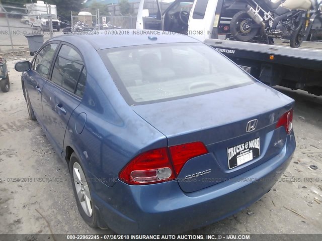 1HGFA16938L067075 - 2008 HONDA CIVIC EXL 蓝色 照片 3