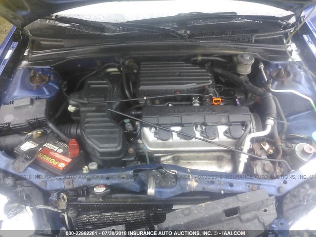 1HGEM22114L078627 - 2004 HONDA CIVIC DX VP Mavi foto 10