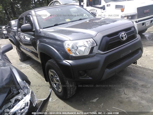 5TFJX4GN3EX035817 - 2014 TOYOTA TACOMA DOUBLE CAB GRAY photo 1