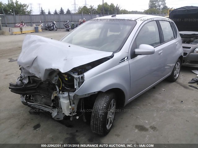 KL1TD6DEXAB093486 - 2010 CHEVROLET AVEO LS/LT 银色 照片 2