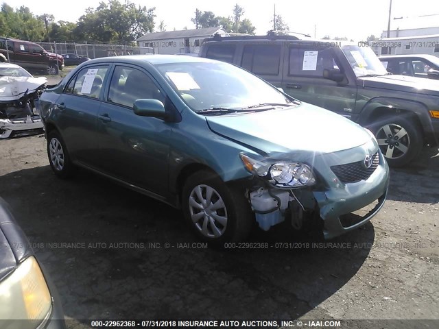 2T1BU40E79C131185 - 2009 TOYOTA COROLLA S/LE/XLE TEAL photo 1