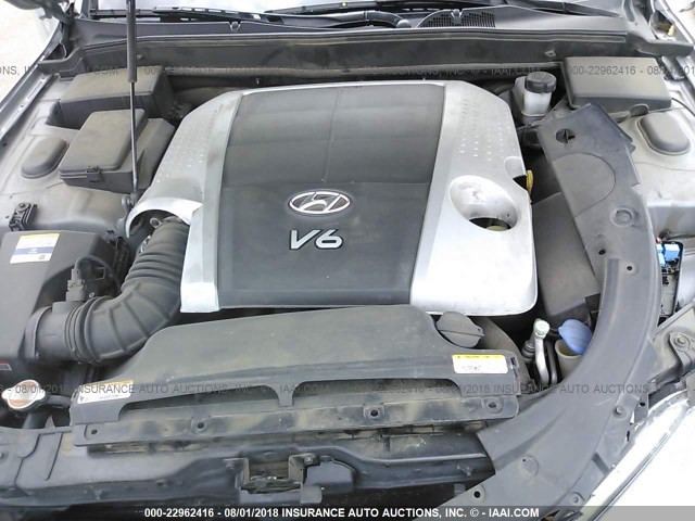 KMHGC4DE8BU128271 - 2011 HYUNDAI GENESIS 3.8L SILVER photo 10