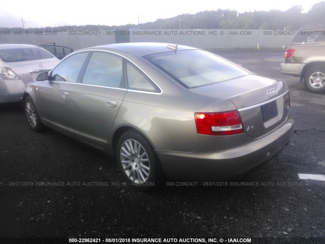 WAUDH74F56N176116 - 2006 AUDI A6 3.2 QUATTRO TAN photo 3