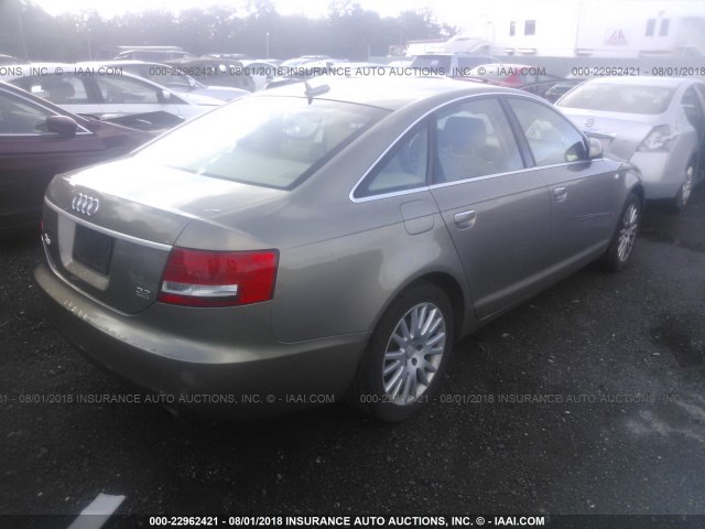 WAUDH74F56N176116 - 2006 AUDI A6 3.2 QUATTRO TAN photo 4