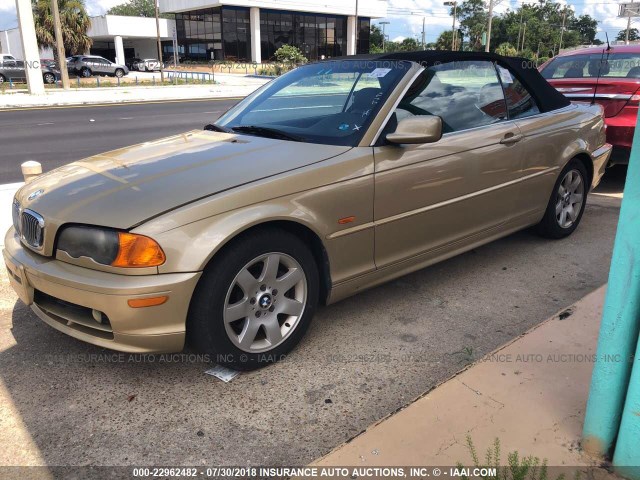 WBABS33401JY42042 - 2001 BMW 325 CI GOLD photo 2