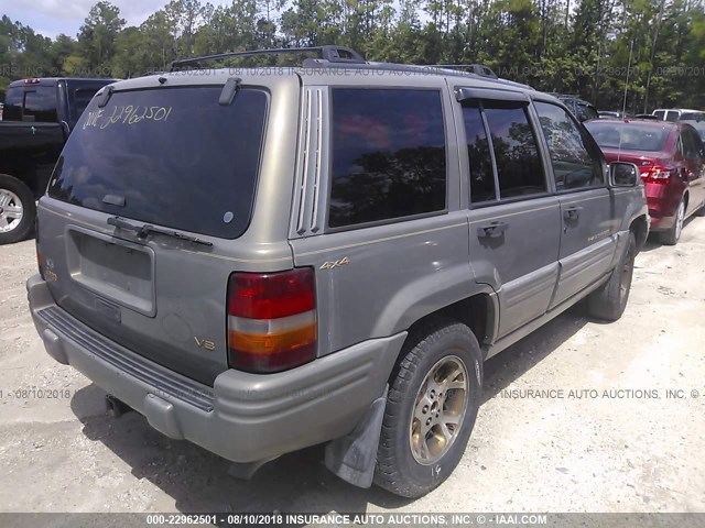 1J4GZ78Y1VC507495 - 1997 JEEP GRAND CHEROKEE LIMITED/ORVIS GOLD photo 4