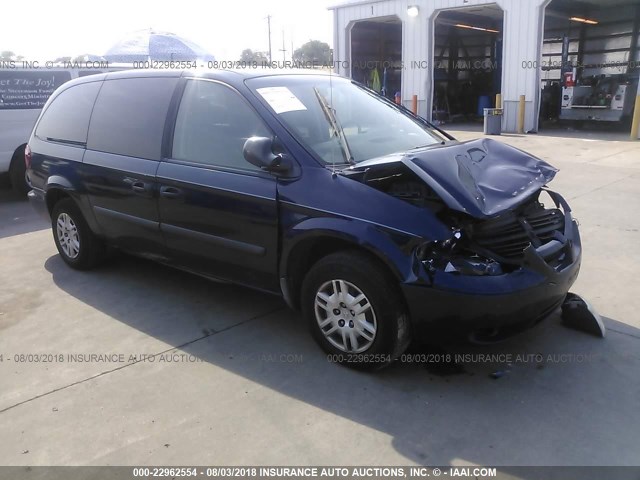 1D4GP24R86B511194 - 2006 DODGE GRAND CARAVAN SE BLUE photo 1