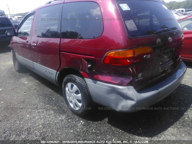 4T3ZF13CXXU107001 - 1999 TOYOTA SIENNA LE/XLE RED photo 6