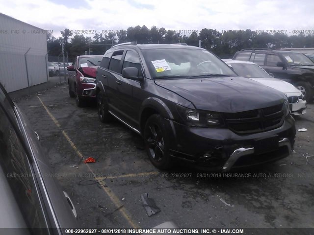 3C4PDDGG1JT371184 - 2018 DODGE JOURNEY CROSSROAD GRAY photo 1